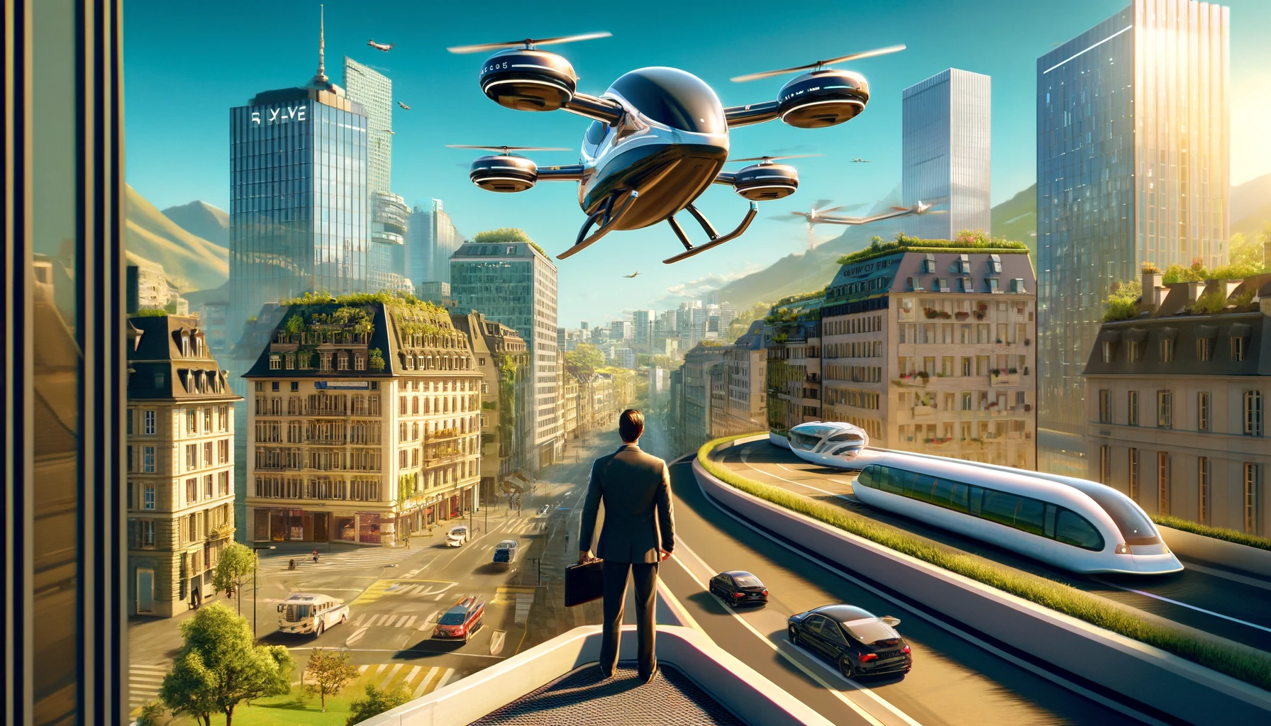 La Suisse en 2050 : Des Taxis-Drones pour Aller au Travail